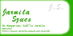 jarmila szucs business card